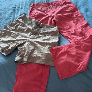Lot of one pair Kuhl pants and one pair Kuhl shorts both size 12